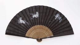 綿扇子 馬 紳士用柄の商品画像