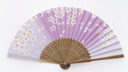 綿扇子 桜 婦人用柄の商品画像