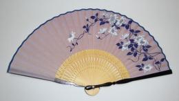 綿扇子 鉄線葛 婦人用柄の商品画像