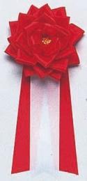 [式典用胸章] 中リボンバラ赤の商品画像