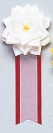 [式典用胸章] 小リボンバラ白の商品画像