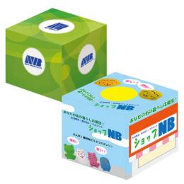 [全面フルカラー印刷代込み] オリジナルキューブティッシュ80W 1箱の商品画像