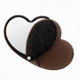 ラメ入りスライドミラー(ハート) グラスブラックの商品画像