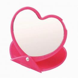 ラメ入りスライドミラー(ハート) チェリーピンクの商品画像