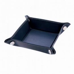 レザーボタントレイ ネイビーの商品画像