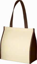 不織布保冷スクエアコンビトート　ブラウンの商品画像