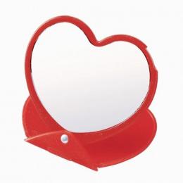 ラメ入りスライドミラー(ハート) ルージュレッドの商品画像