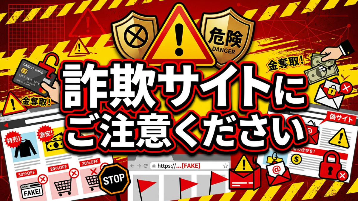 詐欺サイトへの注意喚起