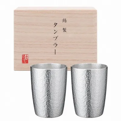 錫製タンブラー　ベルク　中ペア　240ml