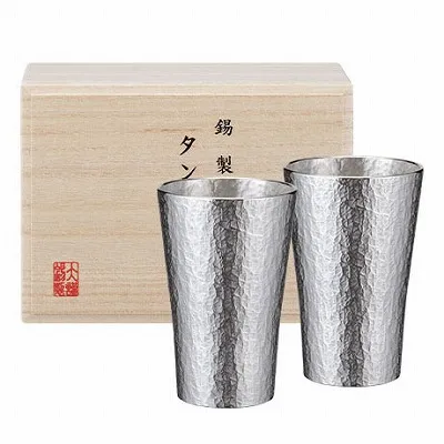 錫製タンブラー　六花中ペア　225ml