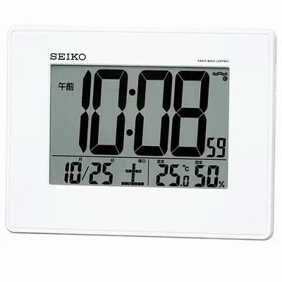 セイコー SQ770W 目ざまし時計 電波クロック