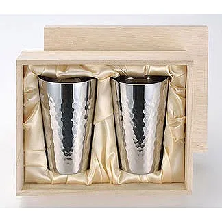 チタン 二重タンブラー 240ml 2pcセット