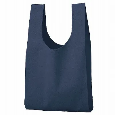 厚手コットンマルシェバッグ(S) ネイビー