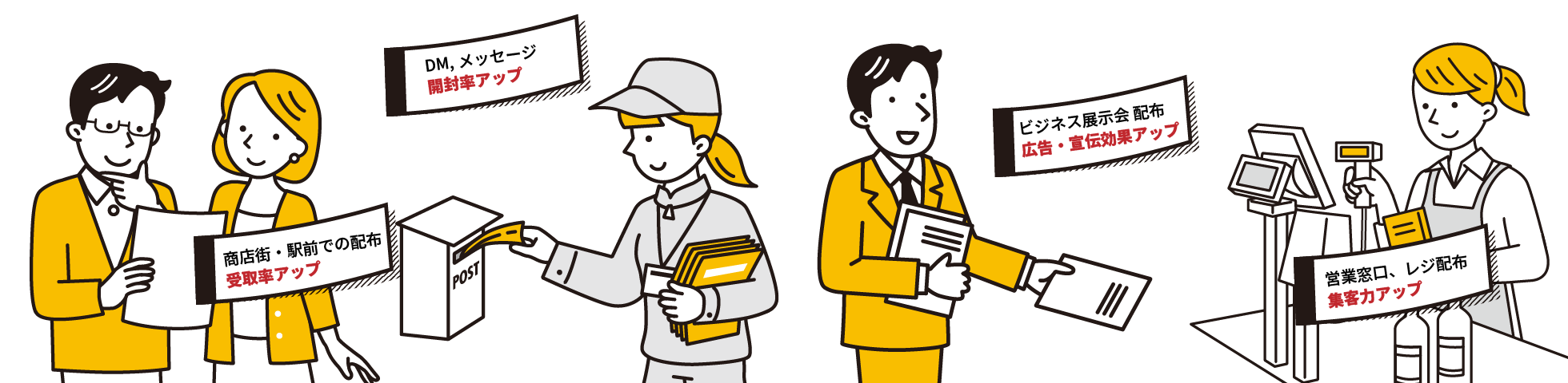 駅前配布・DM・展示会配布・レジ配布
